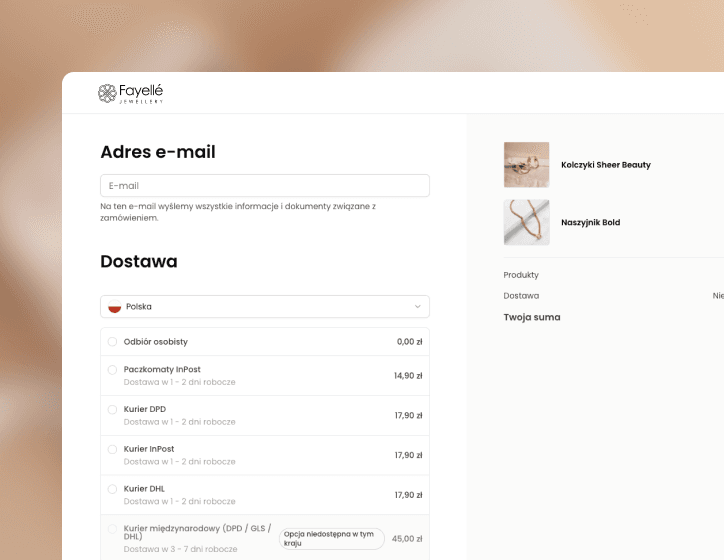 Gotowy sklep internetowy - koszyk